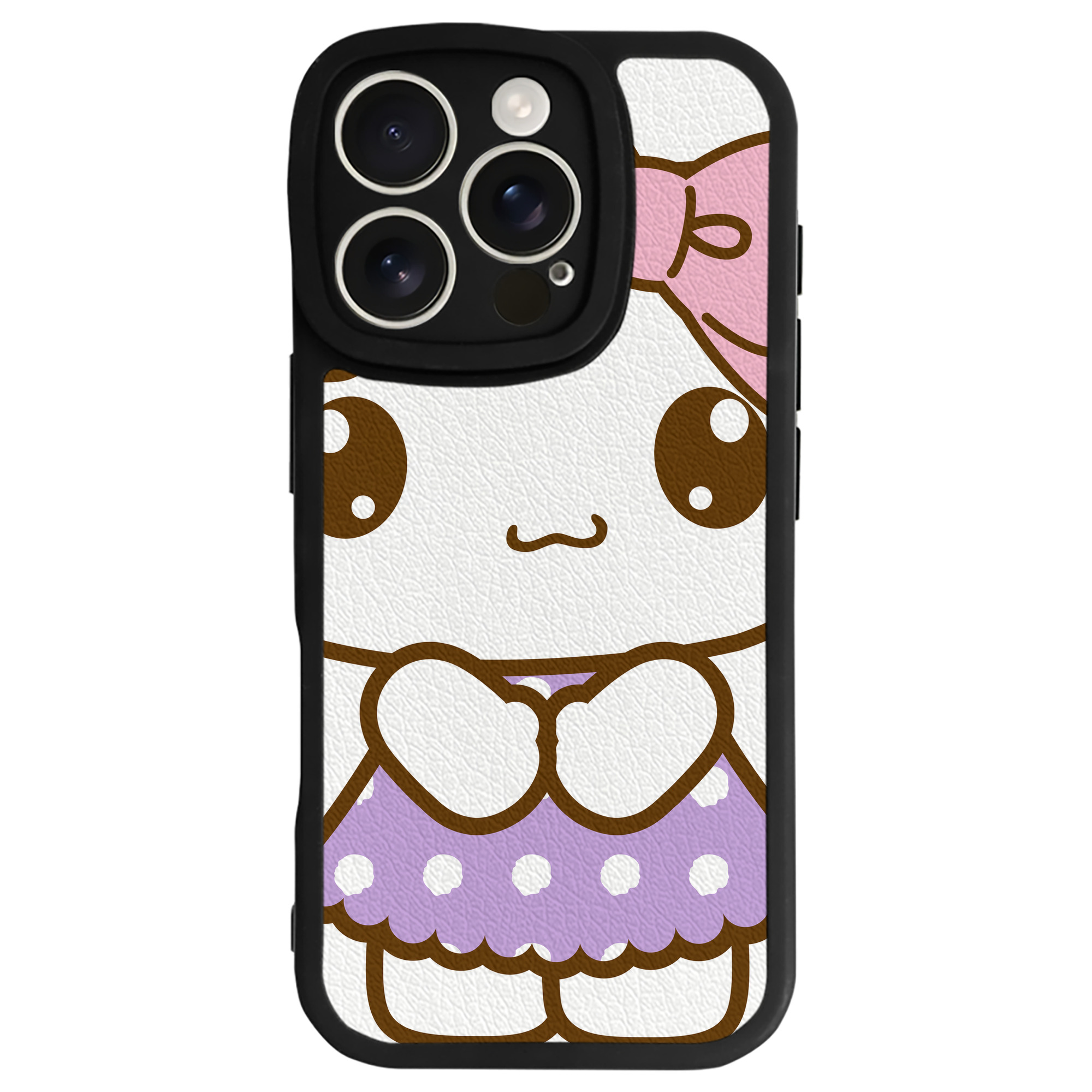 （画像用） Hello Kitty ハローキティ 【iPhone 16シリーズ対応】シリコンスマホケース（レザー調） 材質：シリコン